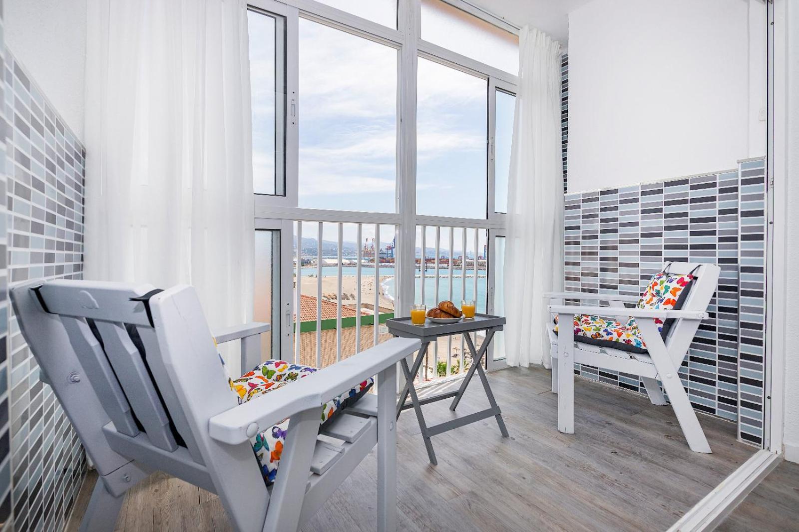 Impresionante Vista Al Mar - Elegante Apartamento Malaga Luaran gambar